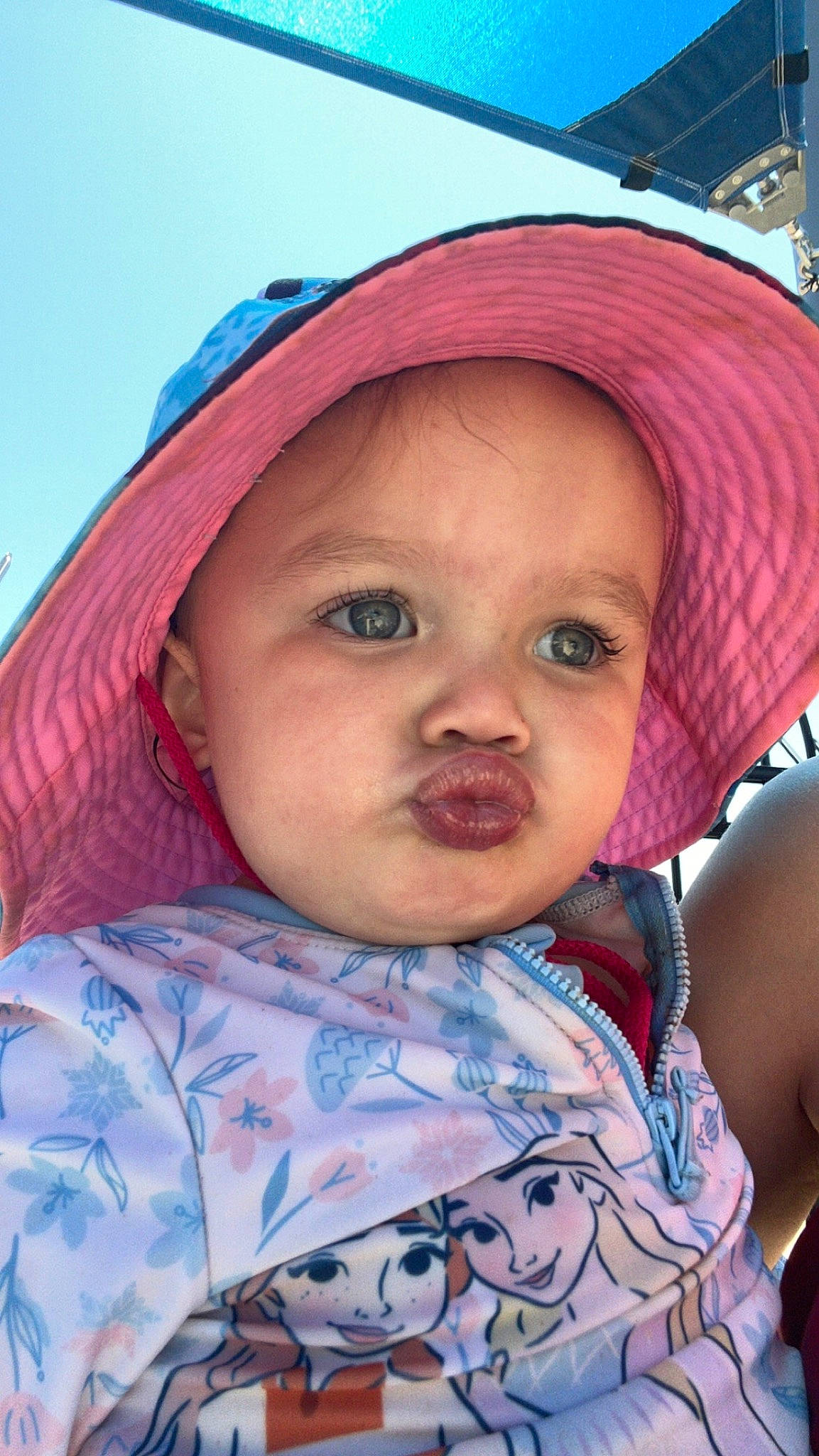 Haven joined the competition — help win amazing prizes! blue, cap, cheek, chin, cool, eye, eyebrow, hat, head, headgear, headwear, human_body, iris, lip, mouth, nose, outerwear, person, pink, purple