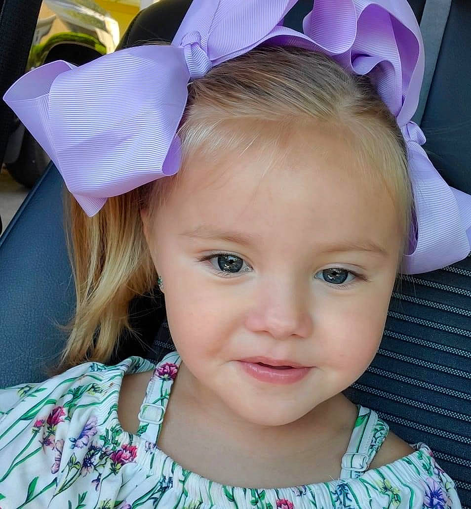 Brooklynn joined the competition — help win amazing prizes! beauty, cheek, child, cool, ear, eye, eyebrow, eyelash, hairstyle, happy, headband, headgear, headpiece, iris, joy, person, pink, purple, skin, smile