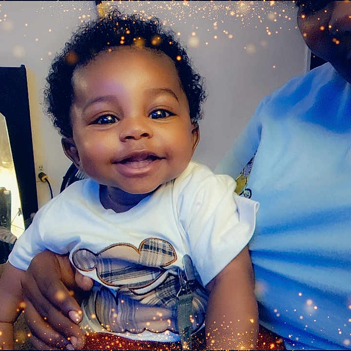 Kairo joined the competition — help win amazing prizes! adult, baby, bodypart, clothing, confetti, face, finger, hand, happy, head, laughing, male, man, pants, paper, person, photography, portrait, smile, t_shirt