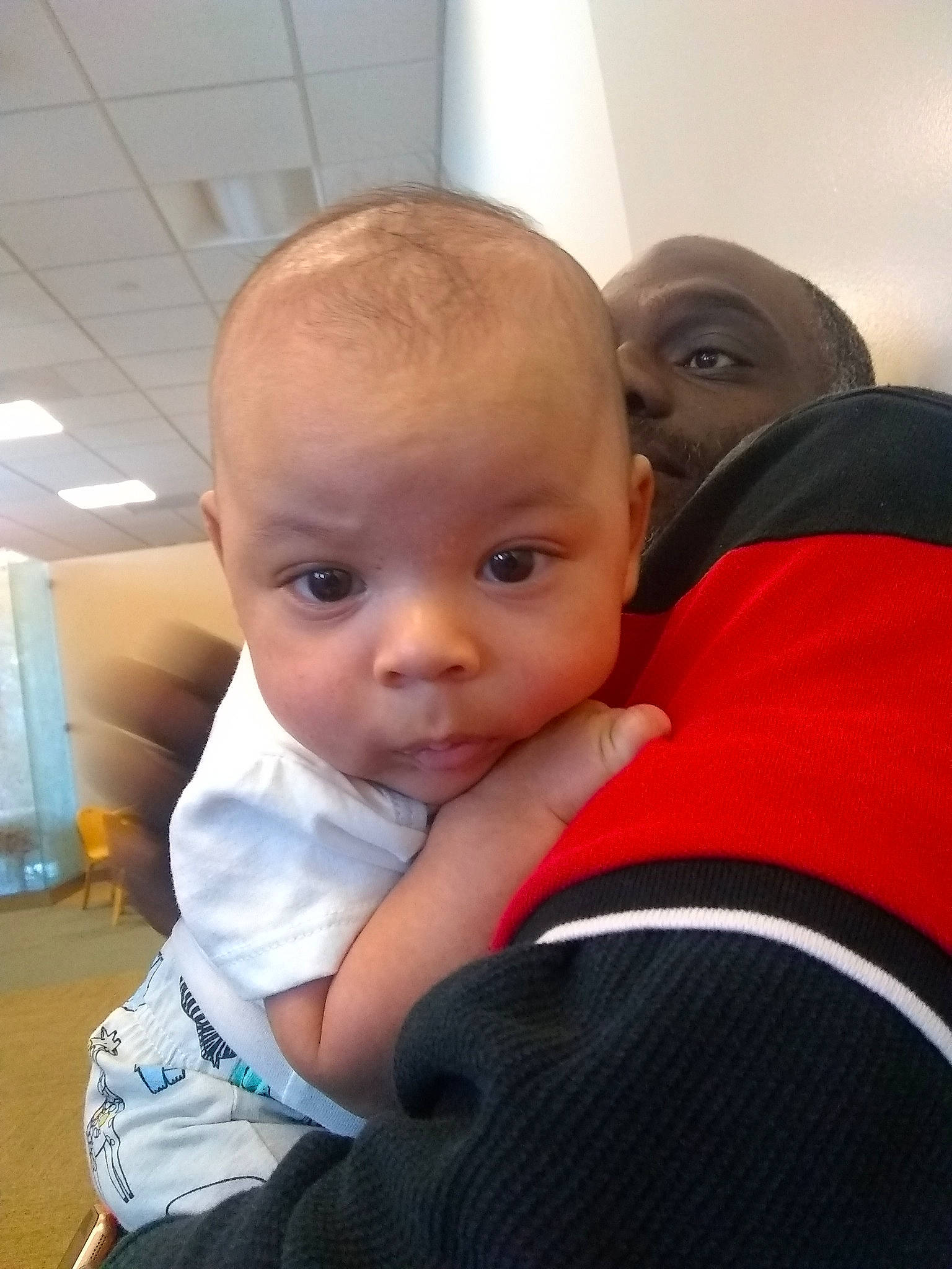 Korbyn is registered to the contest to win money with this photo: baby_products, boy, cheek, child, chin, day, ear, eye, eyebrow, face, forehead, head, human_hair_color, infant, nose, person, product, sitting, skin, toddler