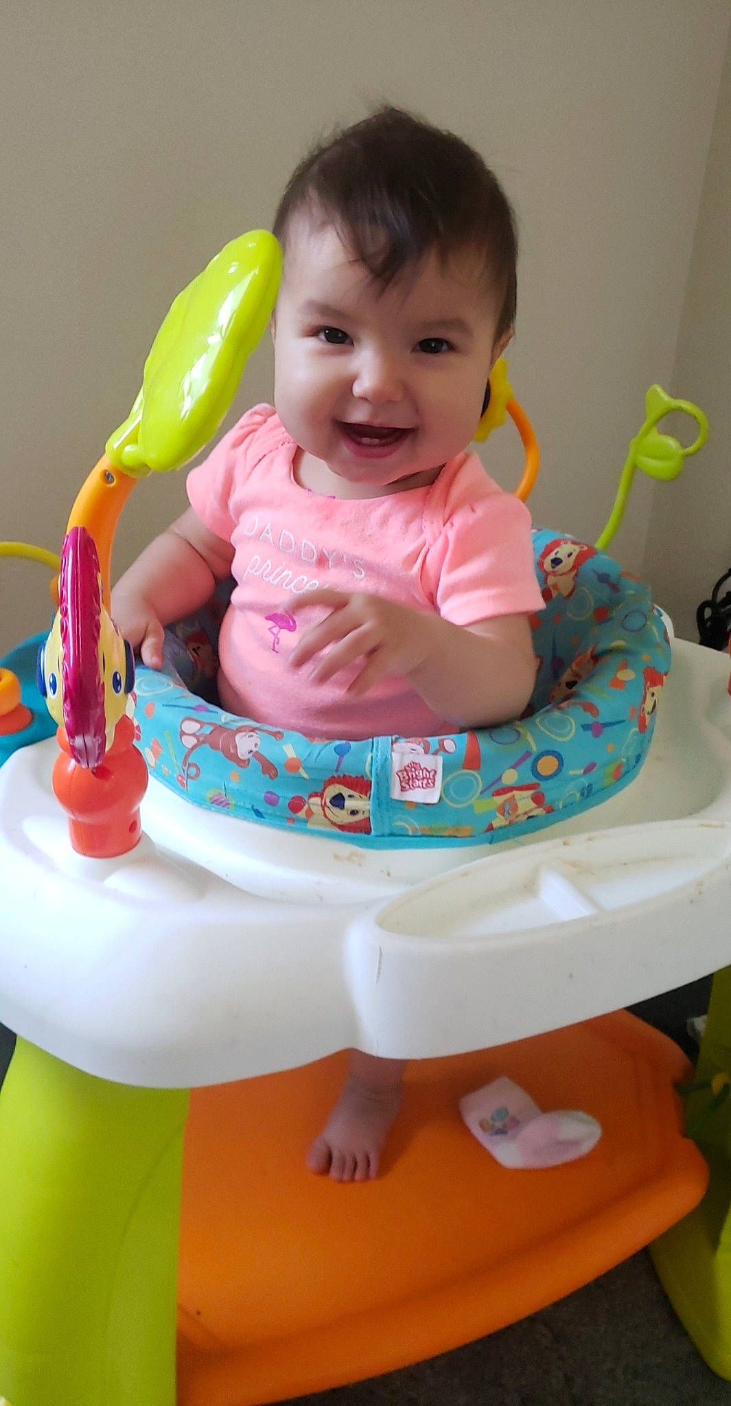 Rebekah is registered to the contest to win money with this photo: baby, baby_playing_with_toys, baby_toys, child, joy, person, play, product, sitting, skin, smile, toddler, toy