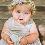 toddler, child, blue_eyes, blonde_hair, bow, plush_toy, bunny, dress, outdoor, sunlight, wooden_steps, cute, portrait, baby, smiling, hands, nature, soft_toy, chubby_cheeks, innocent