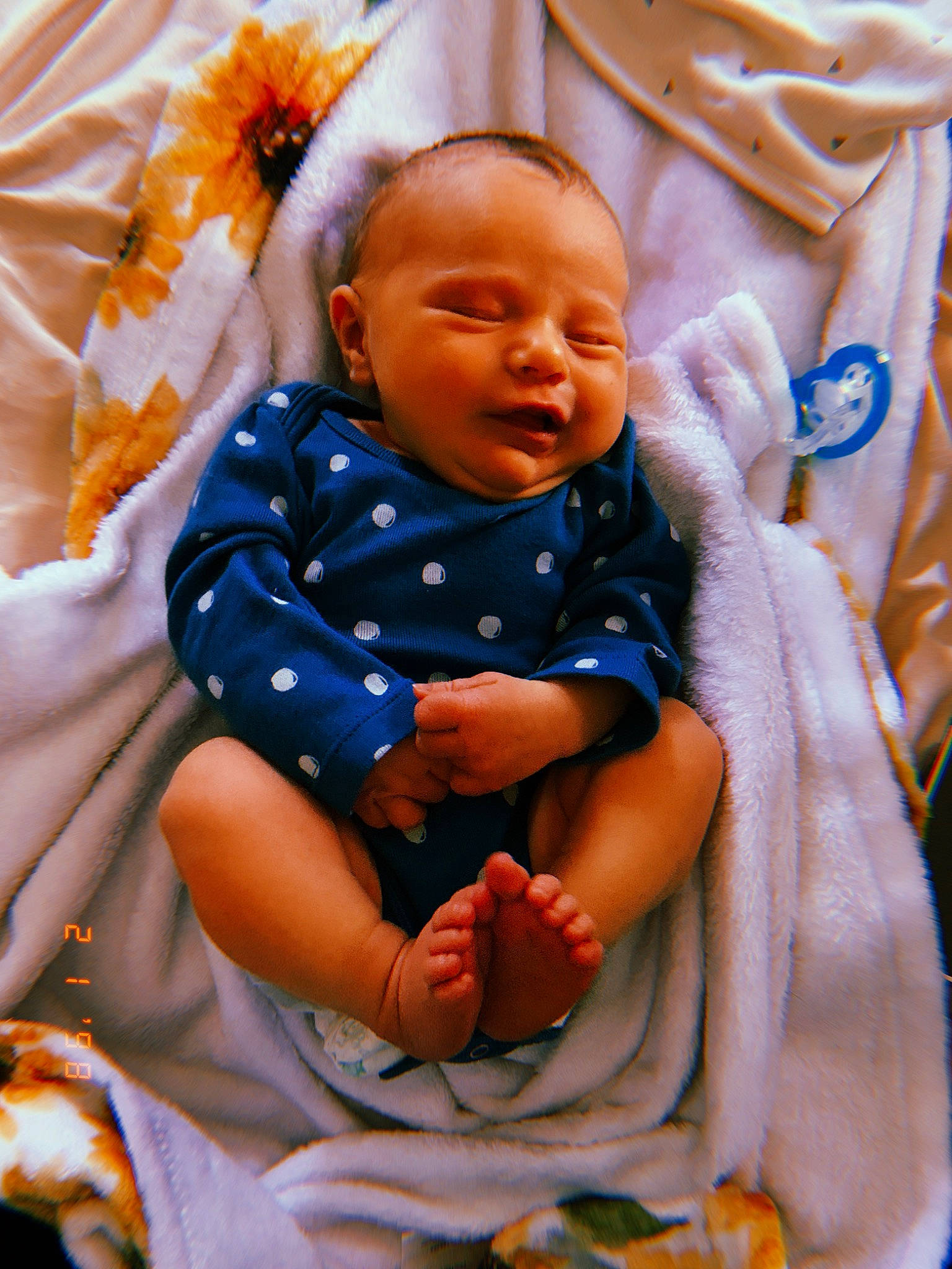 Vera joined the competition — help win amazing prizes! arm, baby, baby_products, baby_toddler_clothing, cheek, child, comfort, finger, fun, gesture, hand, happy, linens, orange, people_in_nature, person, sitting, skin, textile, thumb