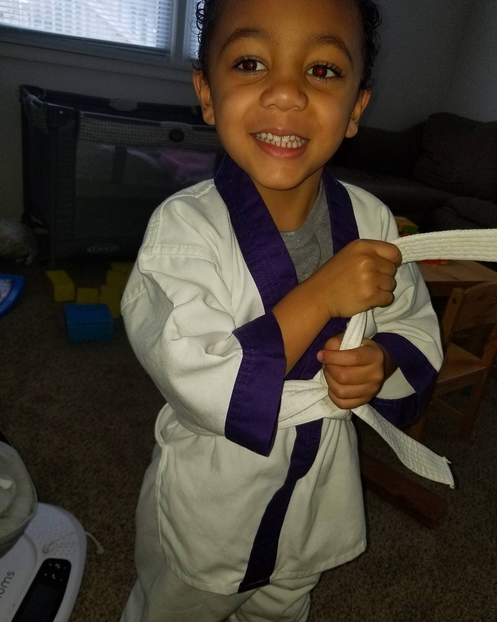 Chris is registered to the contest to win money with this photo: arm, child, finger, happy, joy, person, smile, thumb, toddler, tooth