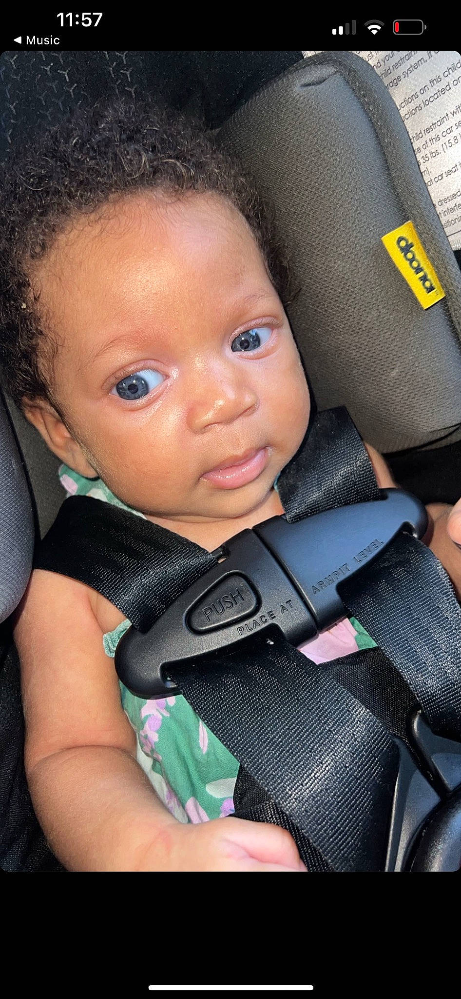 Amira joined the competition — help win amazing prizes! arm, auto_part, baby, baby_carriage, baby_products, car_seat, cheek, child, electric_blue, eyelash, finger, flash_photography, iris, nail, person, personal_protective_equipment, product, skin, strap, thumb