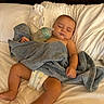 baby, sleeping, blanket, bottle, milk, diaper, bed, pillow, infant, rest, cozy, peaceful, child, skin, hand, foot, nursery, cute, relaxation, indoors
