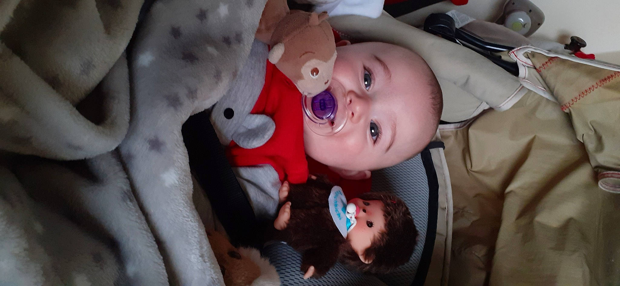 Maxime participe au concours pour gagner de l'argent avec cette photo : baby, baby_products, baby_toddler_clothing, baby_toys, cheek, child, eye, lip, nail, person, plush, product, skin, stuffed_toy, toddler, toy