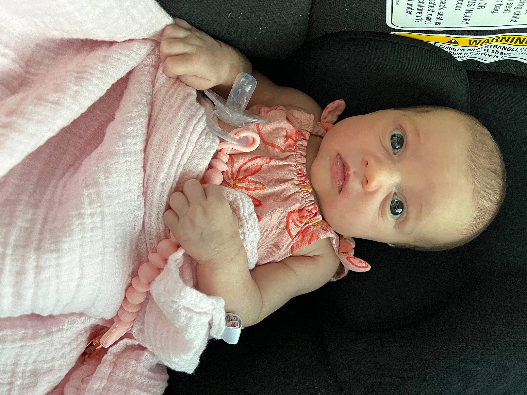 Addy joined the competition — help win amazing prizes! baby, baby_products, baby_safety, baby_toddler_clothing, cheek, child, comfort, ear, eyelash, gesture, iris, lip, nail, nose, pattern, person, pink, skin, sleeve, thumb