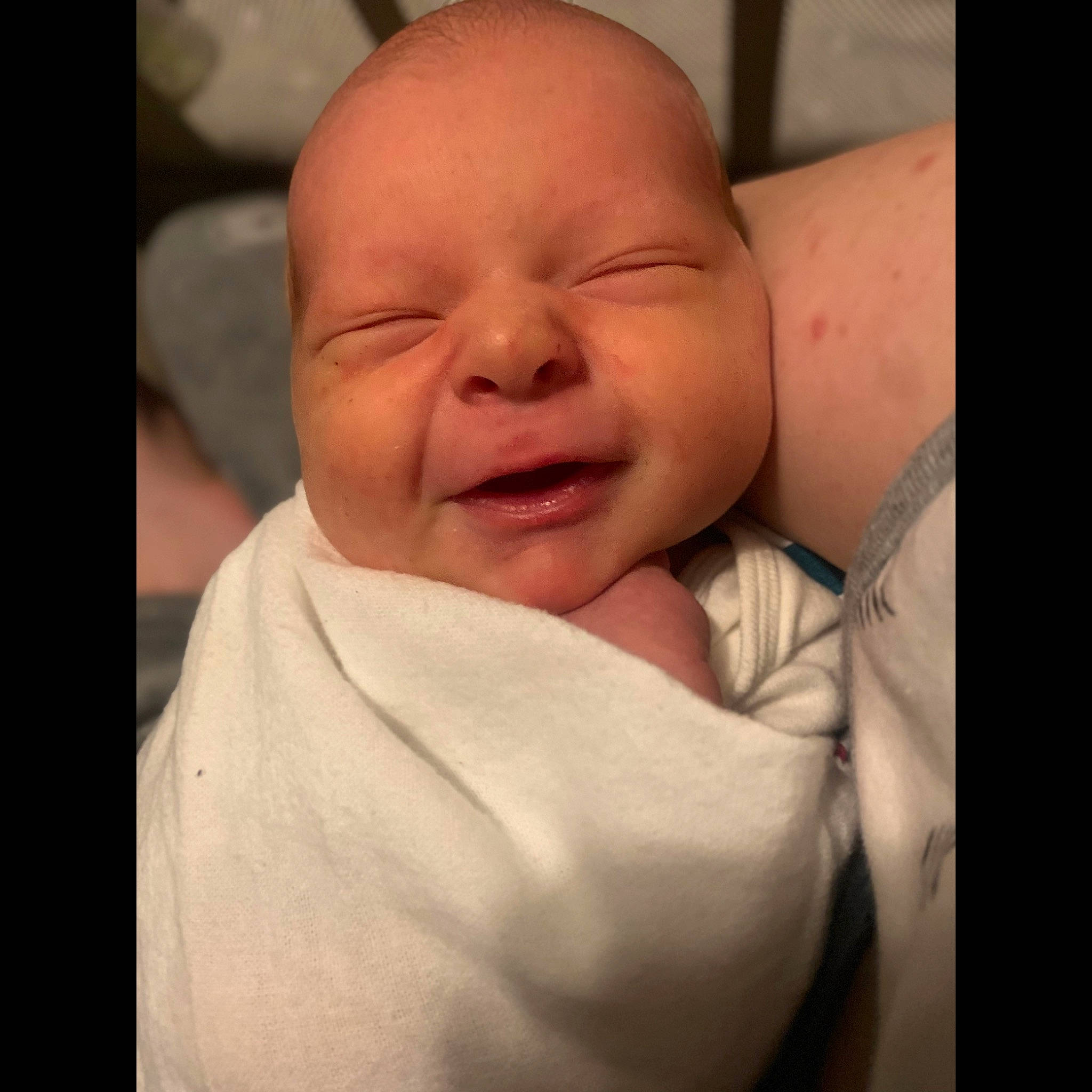 Caiden joined the competition — help win amazing prizes! baby, baby_sleeping, baby_toddler_clothing, bedtime, cheek, child, comfort, event, flesh, gesture, happy, laugh, linens, love, nose, person, sleep, smile, thumb, toddler