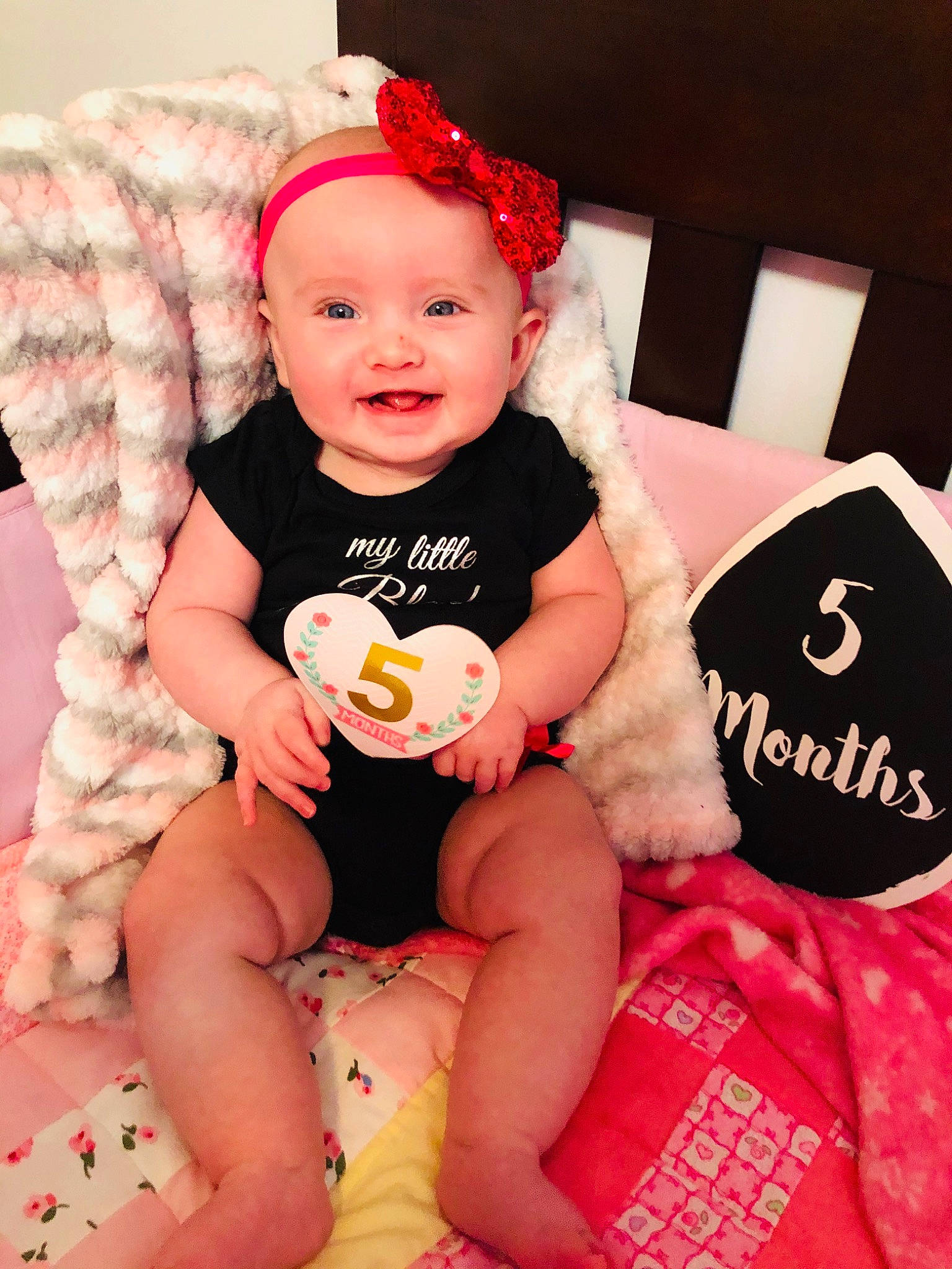 Lilly Farris joined the competition — help win amazing prizes! baby, baby_products, baby_toddler_clothing, cheek, child, child_model, headgear, headwear, joy, peach, person, pink, skin, toddler