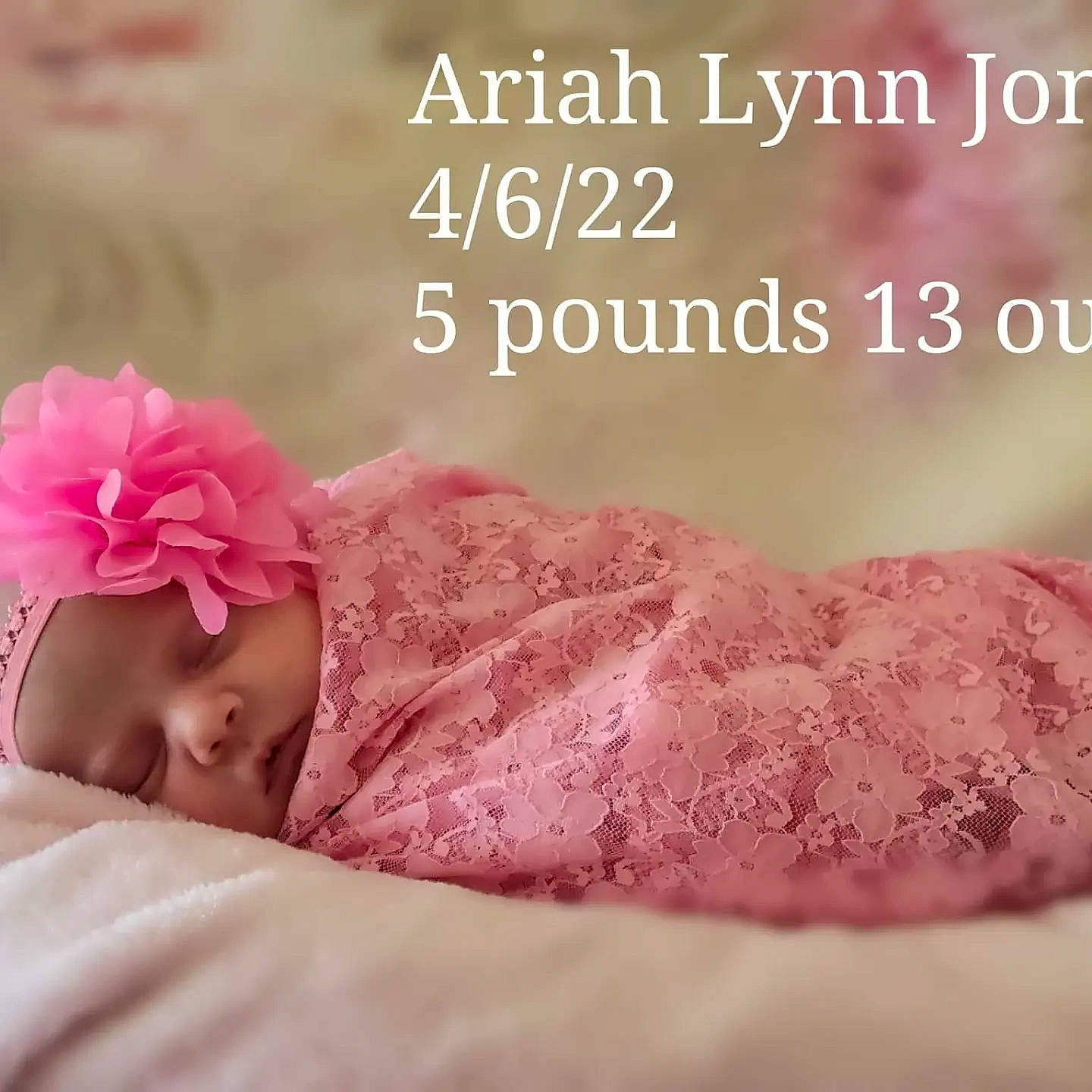 Ariah joined the competition — help win amazing prizes! baby, baby_sleeping, baby_toddler_clothing, bedding, comfort, dress, font, happy, hat, headpiece, headwear, linens, magenta, pattern, peach, person, petal, photo_caption, pink, plant