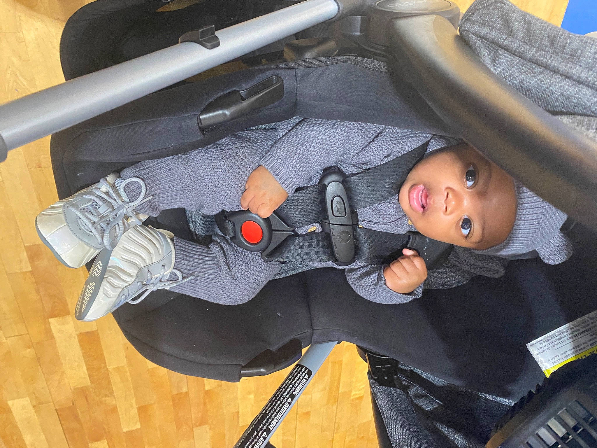 Drew is registered to the contest to win money with this photo: air_gun, auto_part, automotive_design, automotive_exterior, automotive_tire, automotive_wheel_system, baby_carriage, baby_products, bag, bicycle_wheel, car_seat, comfort, headwear, human_body, luggage_and_bags, motor_vehicle, person, tire, toddler, vehicle