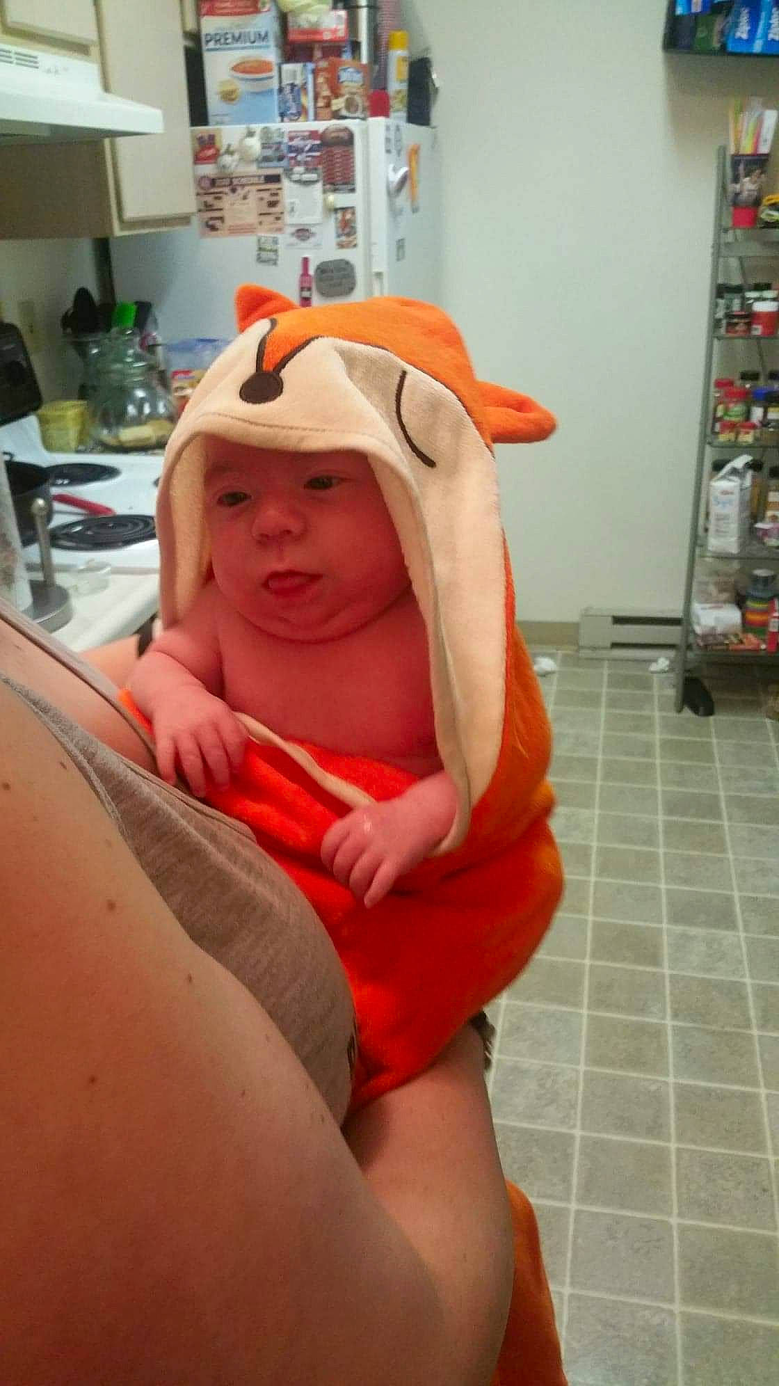 Carson is registered to the contest to win money with this photo: child, costume, headwear, neck, person