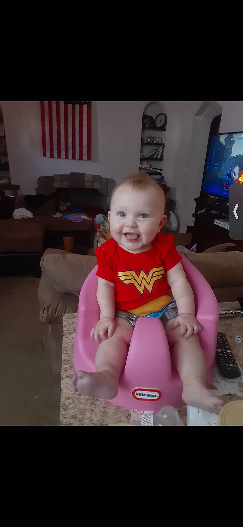 Shay joined the competition — help win amazing prizes! baby, child, joy, person, play, sitting, toddler