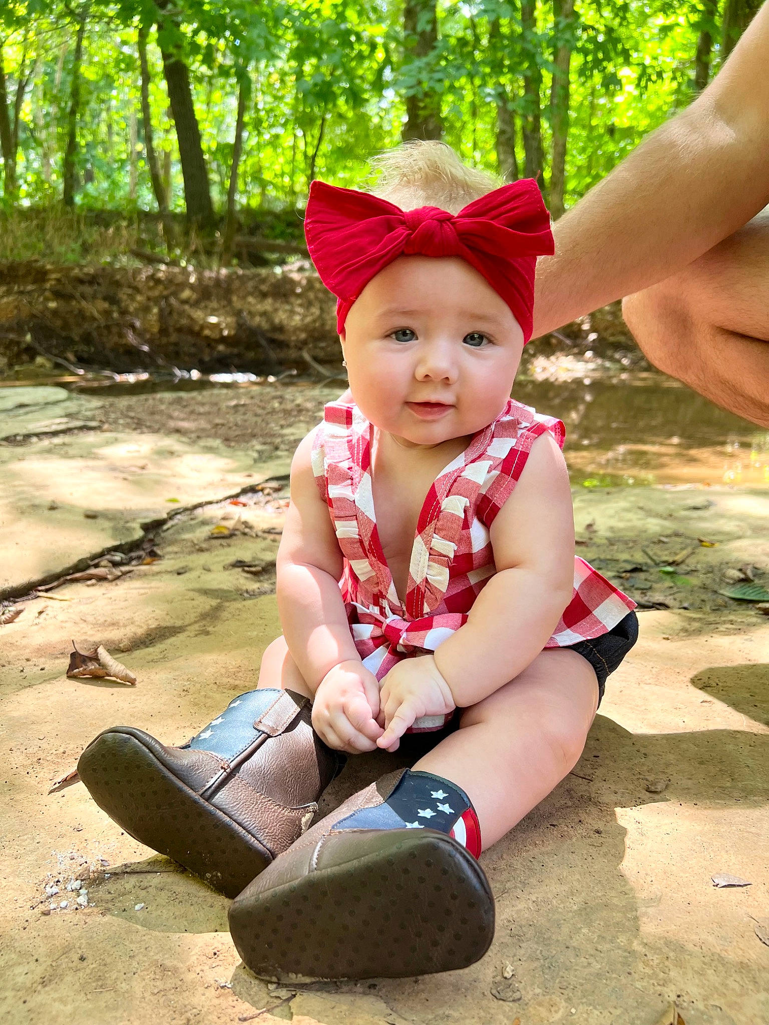 Meredith is registered to the contest to win money with this photo: baby, baby_toddler_clothing, cap, child, face, fashion_accessory, fun, grass, happy, hat, headgear, headwear, leisure, magenta, people_in_nature, person, plant, recreation, smile, sun_hat