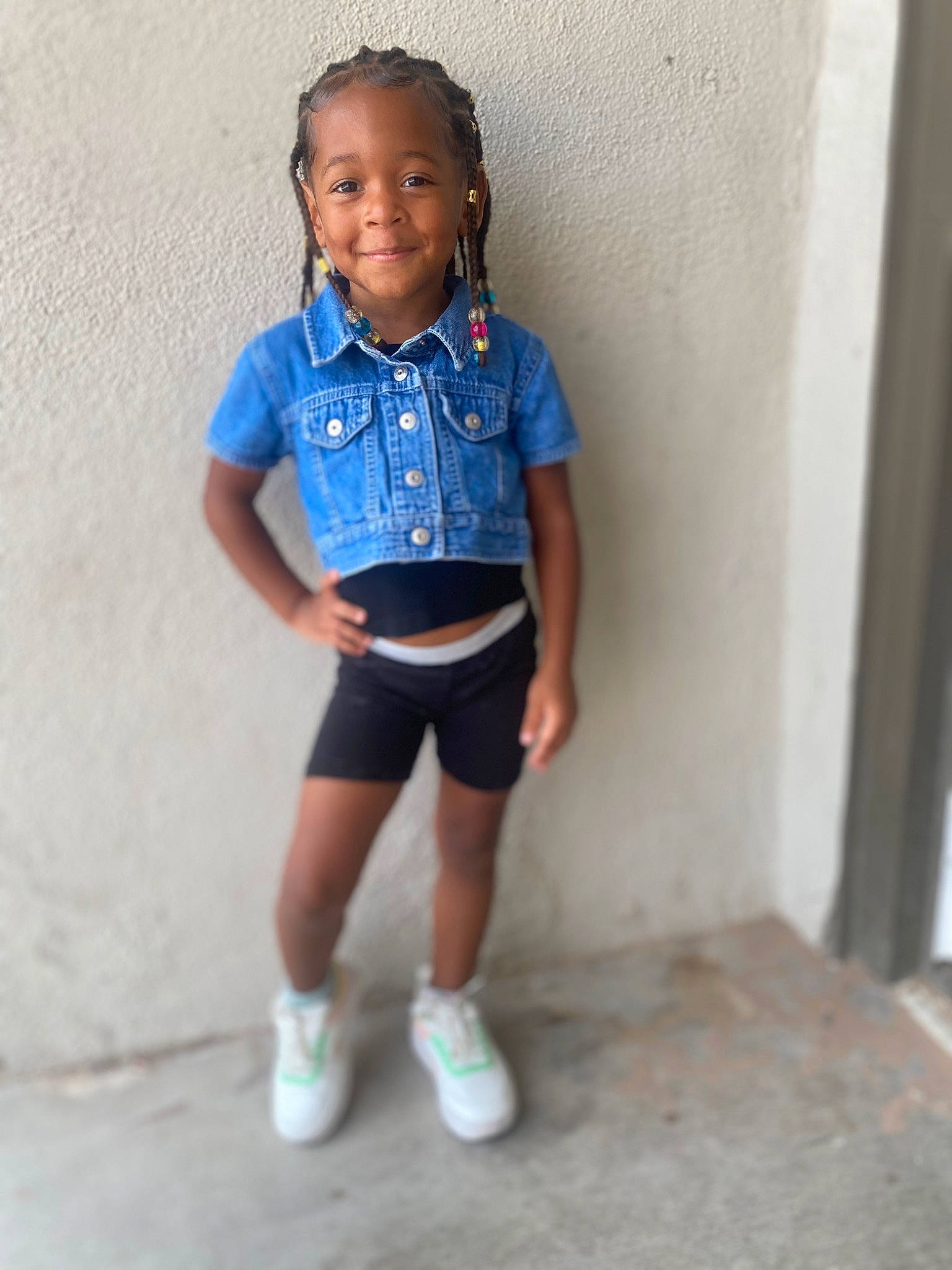 Sayyora joined the competition — help win amazing prizes! baby_toddler_clothing, denim, elbow, electric_blue, fun, happy, human_leg, joy, knee, pattern, person, shorts, sitting, sleeve, smile, sportswear, t_shirt, thigh, toddler, top