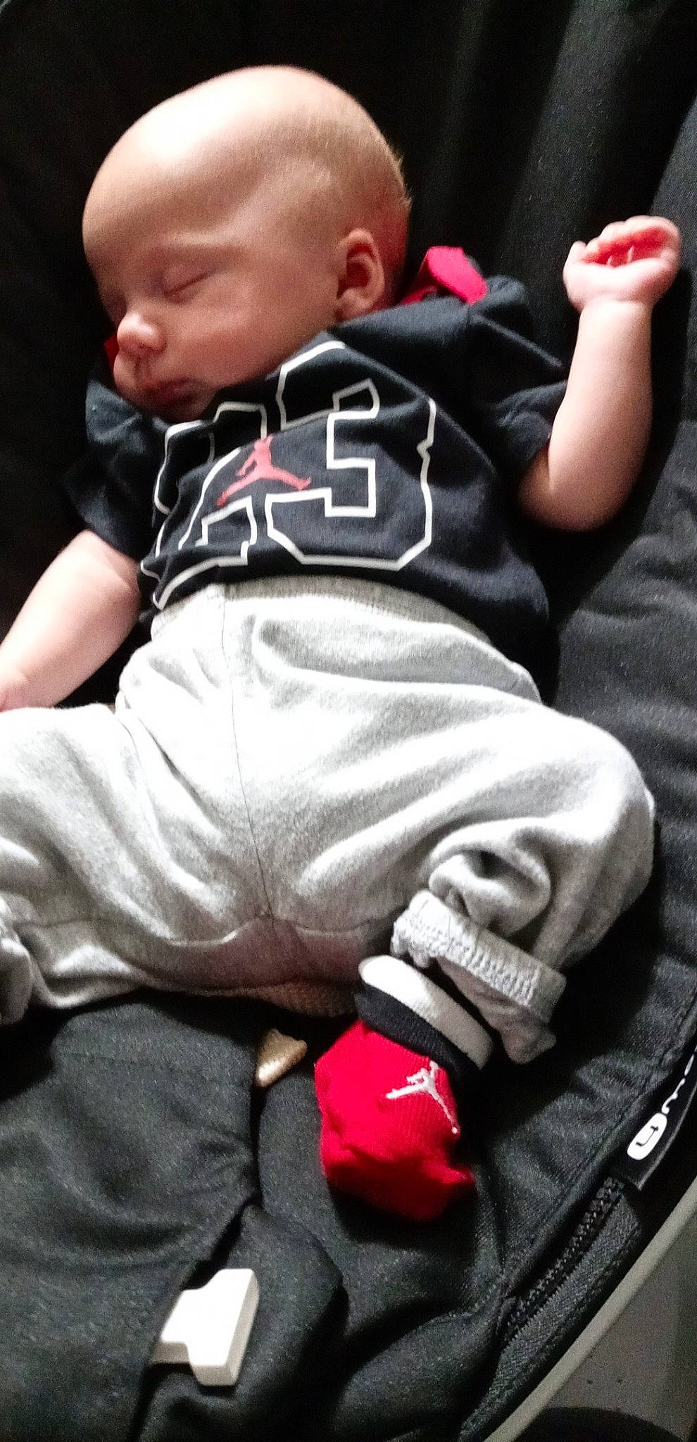 Henry-thomas joined the competition — help win amazing prizes! arm, baby, baby_carriage, baby_toddler_clothing, child, comfort, cool, facial_expression, finger, gesture, happy, knee, leg, mammal, outerwear, person, photograph, product, red, sleeve