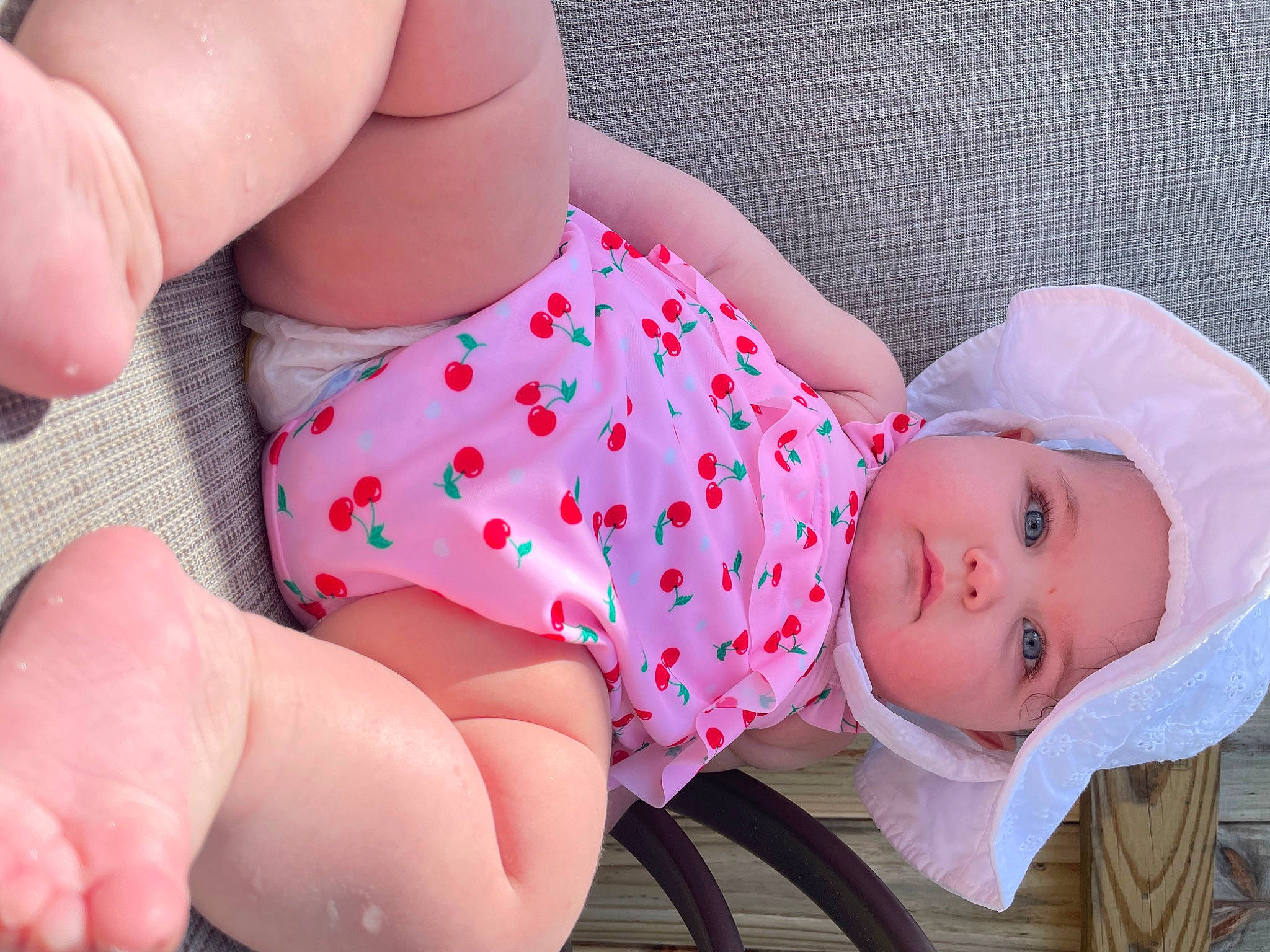 Oakleigh joined the competition — help win amazing prizes! arm, baby_toddler_clothing, comfort, eye, facial_expression, finger, hand, headwear, human_body, joint, knee, leg, lip, mouth, muscle, person, pink, product, skin, textile