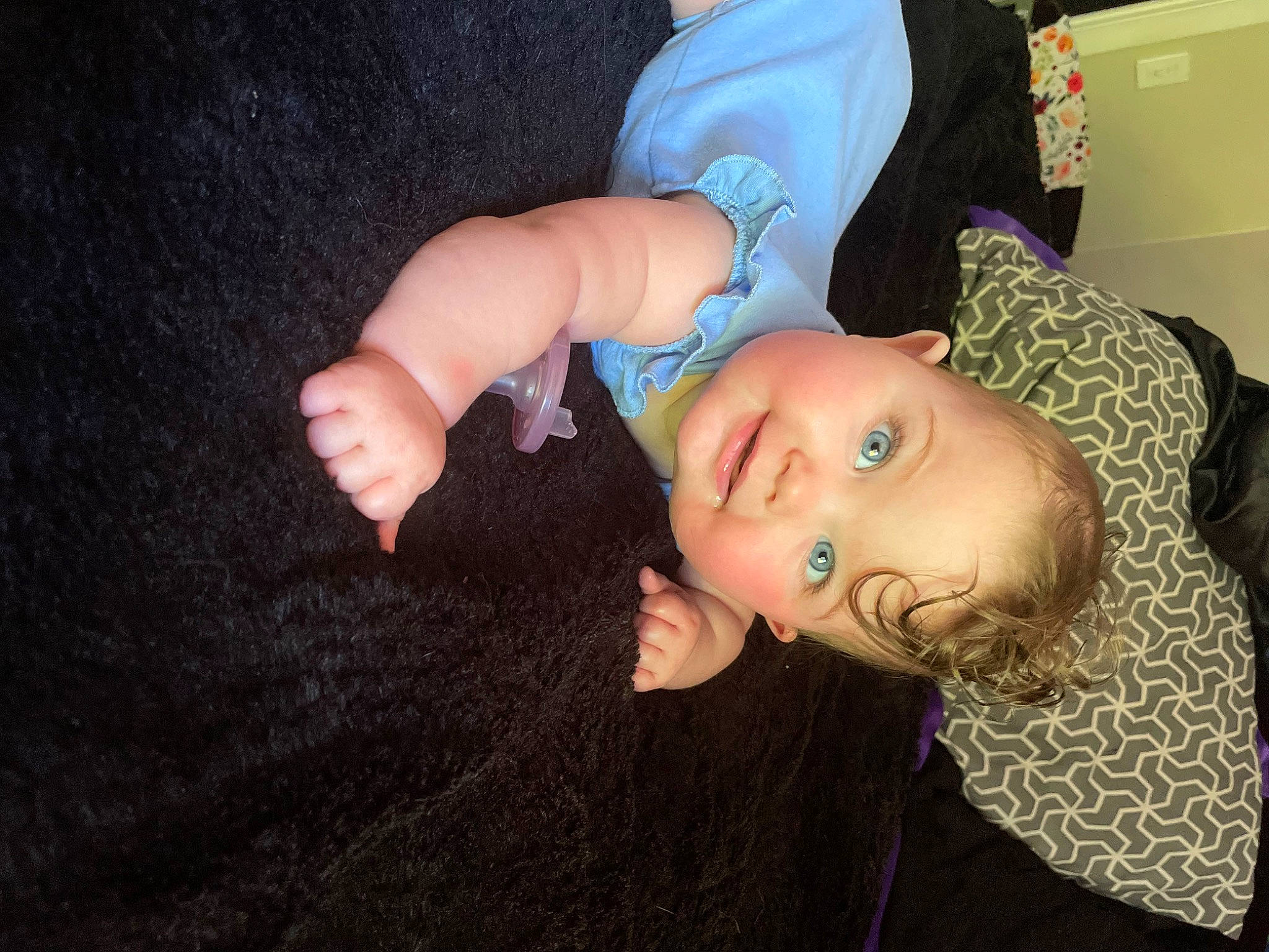 Oakleigh joined the competition — help win amazing prizes! baby_toddler_clothing, box, carton, cheek, child, comfort, eyebrow, flooring, fun, gesture, grass, happy, nail, person, room, shipping_box, sitting, thumb, toddler, wood