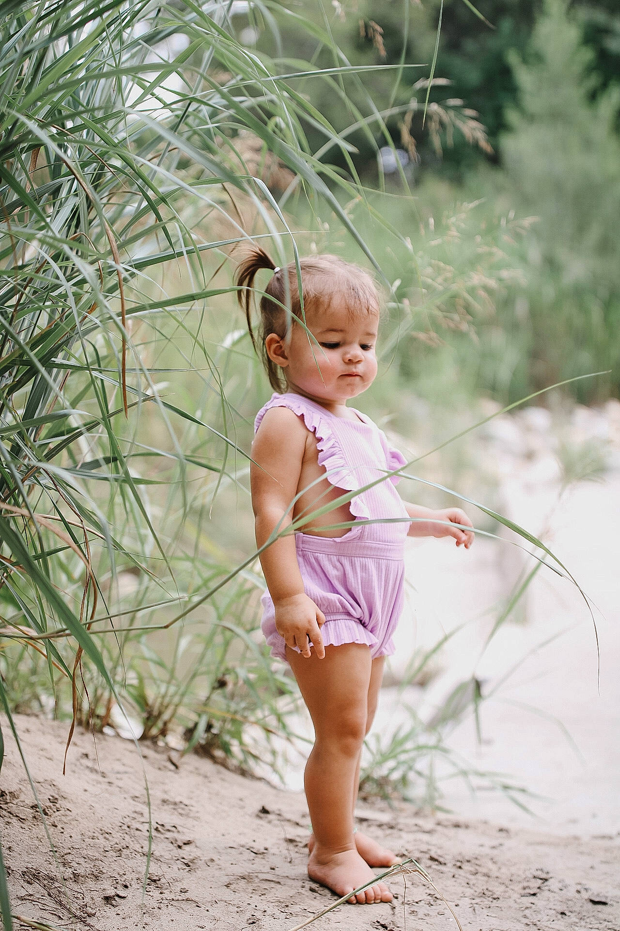 Lela joined the competition — help win amazing prizes! barefoot, blond, brown_hair, child, fawn, foot, fun, grass, grass_family, happy, human_leg, landscape, leg, leisure, people_in_nature, person, plant, sand, summer, thigh