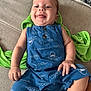 Yariel joined the competition — help win amazing prizes! baby, child, smiling, blue_clothing, couch, blanket, happy, infant, face, tongue_out, cute, indoor, person, sleeveless, fabric, skin, hand, legs, seated, comfort
