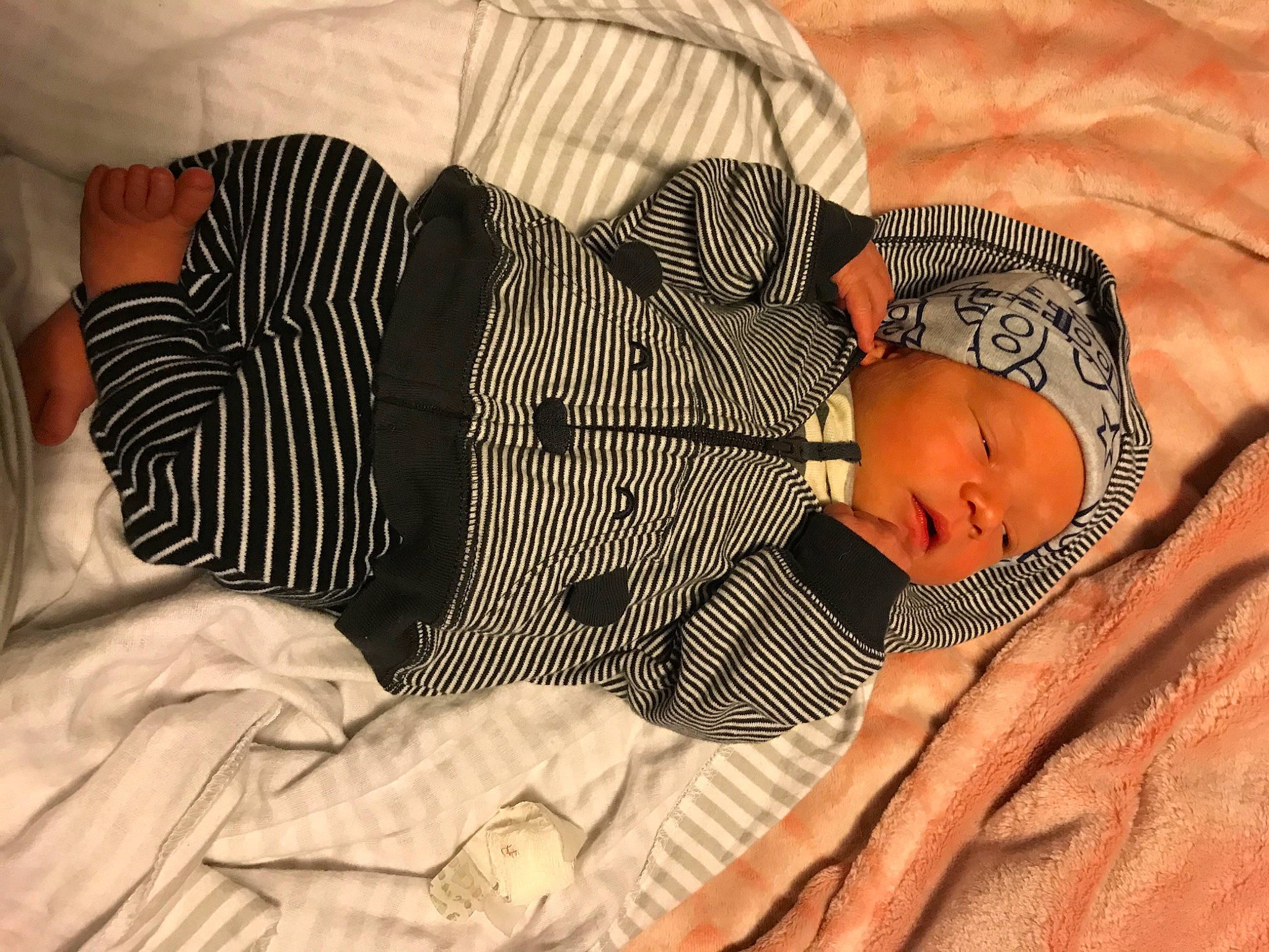 Sequoia is registered to the contest to win money with this photo: baby, child, headwear, person, sleep