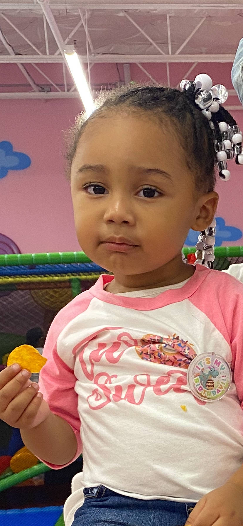 Zariah joined the competition — help win amazing prizes! cheek, child, event, eye, eyelash, fashion_accessory, fun, hair, hairstyle, happy, head, jewellery, leisure, lip, nose, person, play, skin, summer, t_shirt