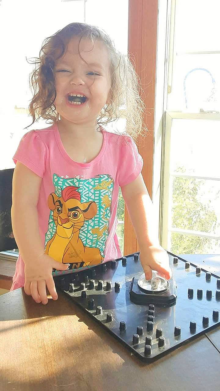 Maeleigh joined the competition — help win amazing prizes! child, electronic_instrument, person, play, toddler