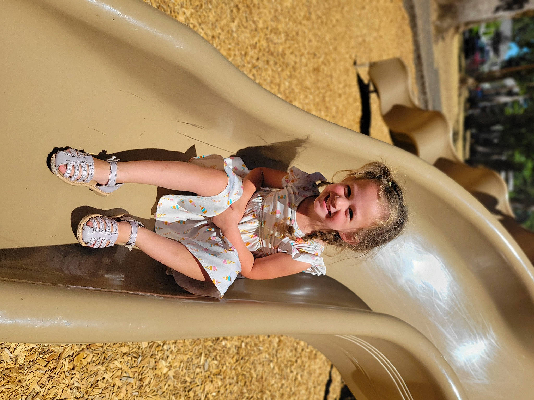 Lila joined the competition — help win amazing prizes! aeolian_landform, beauty, chute, dress, eyewear, flash_photography, fun, happy, human_body, human_leg, joy, landscape, leisure, person, recreation, sand, sitting, smile, thigh, tree