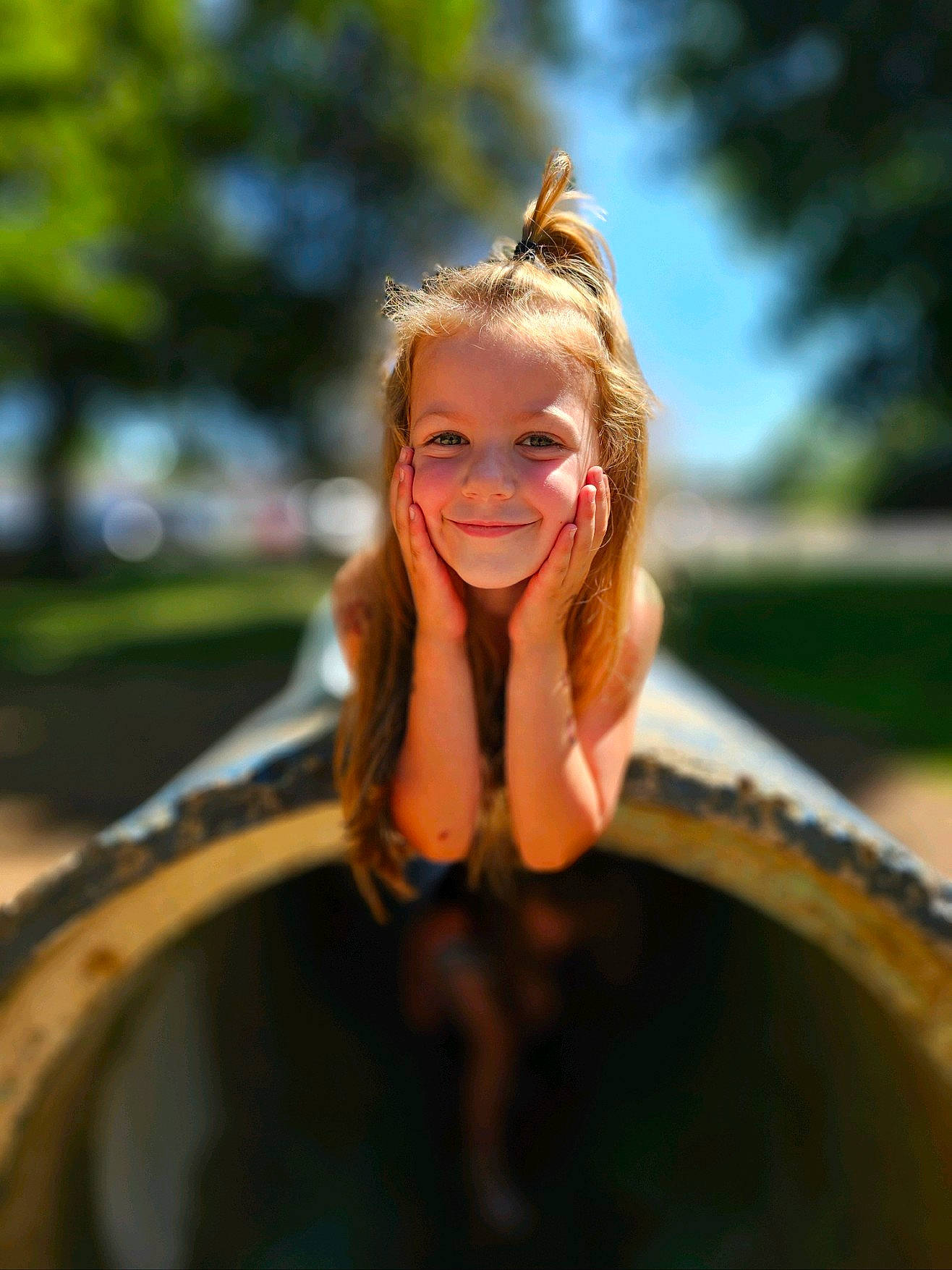 Emma joined the competition — help win amazing prizes! blond, brown_hair, child, eyebrow, eyewear, face, flash_photography, fun, grass, happy, human_body, joy, leisure, lip, long_hair, people_in_nature, person, plant, recreation, smile