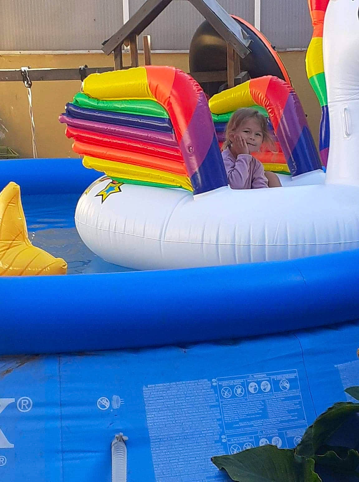 Dalyna a rejoint le concours — aidez-le/la à gagner de superbes lots ! amusement_park, blue, boats_and_boating_equipment_and_supplies, bounce_house, child, chute, comfort, electric_blue, fun, games, inflatable, leisure, nonbuilding_structure, outdoor_play_equipment, outdoor_recreation, person, plant, play, playground, recreation