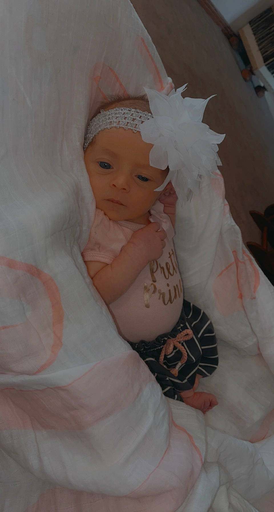 Axel joined the competition — help win amazing prizes! arm, baby, baby_toddler_clothing, bridal_accessory, bridal_veil, chest, comfort, dress, embellishment, head, headgear, headpiece, headwear, jewellery, linens, person, pink, skin, textile, toddler