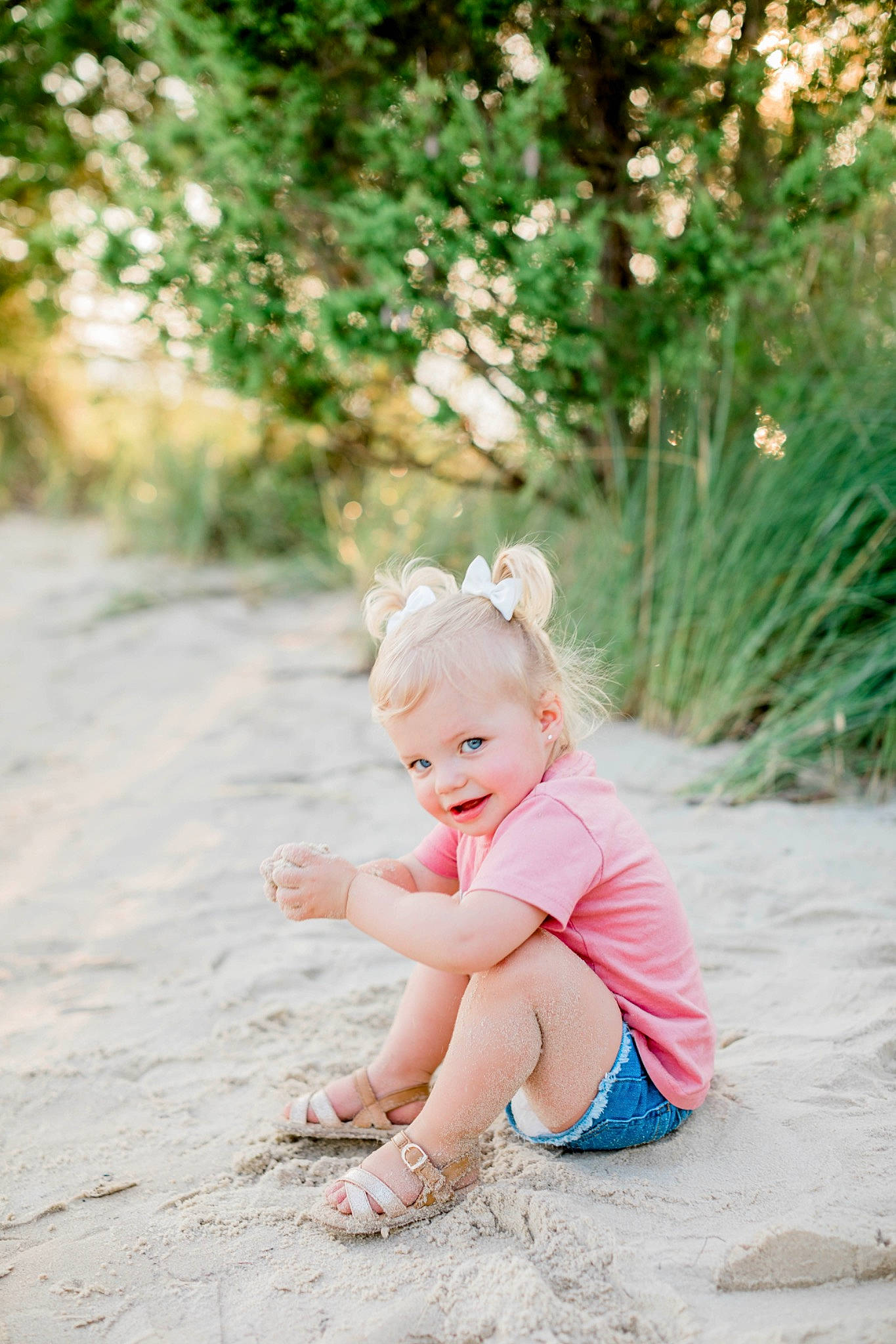 Scarlett joined the competition — help win amazing prizes! baby, baby_toddler_clothing, beauty, child, dress, fashion_accessory, flower, grass, happy, headband, headpiece, leaf, people_in_nature, person, pink, plant, smile, spring, summer, toddler