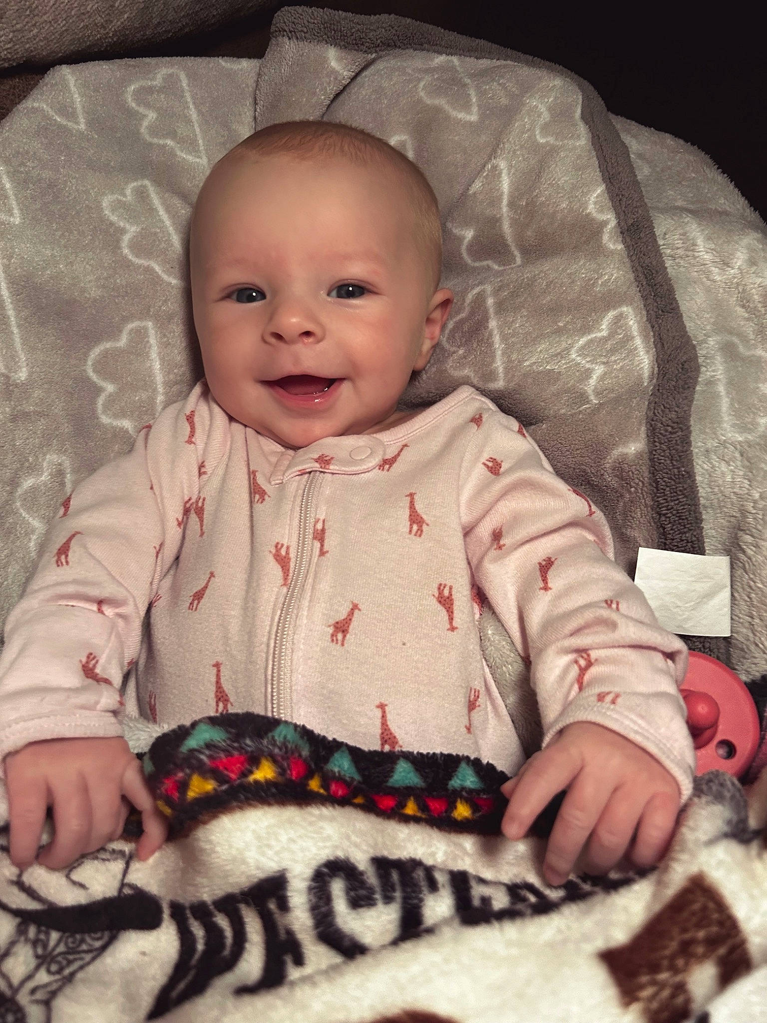 Hazelynn joined the competition — help win amazing prizes! arm, baby, baby_toddler_clothing, cheek, chin, comfort, eye, facial_expression, hairstyle, happy, iris, joy, mouth, nose, outerwear, person, skin, sleeve, smile, textile