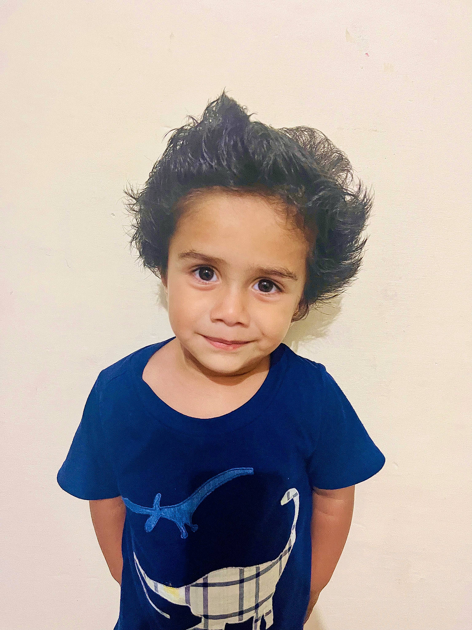 Arihant is registered to the contest to win money with this photo: baby_toddler_clothing, black_hair, clothing, day_dress, dress, electric_blue, eye, eyebrow, fashion_accessory, flash_photography, hair, happy, human_body, joy, neck, nose, pattern, person, sleeve, t_shirt