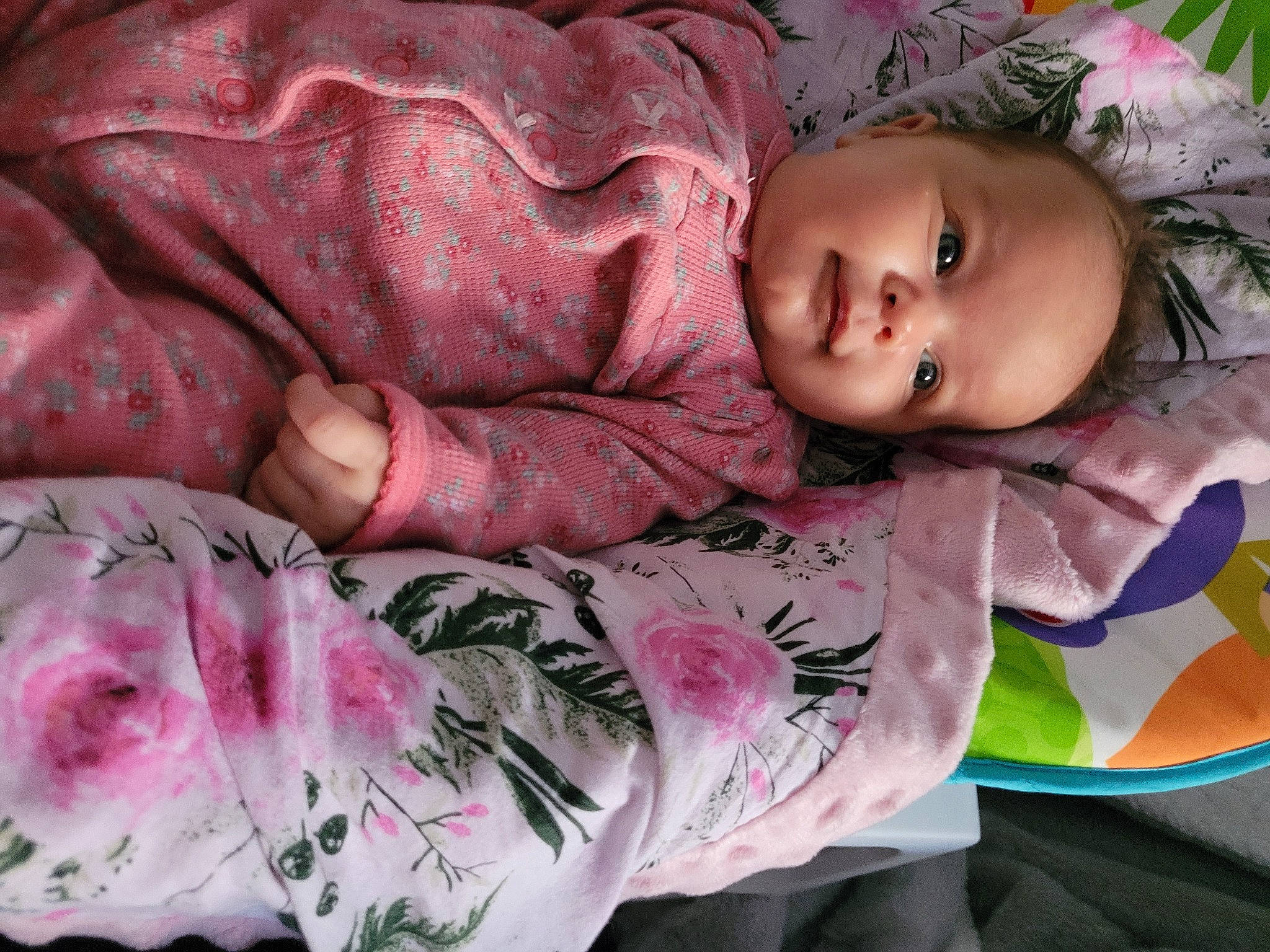 Maria Parascheva a rejoint le concours — aidez-le/la à gagner de superbes lots ! baby, baby_toddler_clothing, cheek, dress, eye, face, flower, green, head, human_body, iris, lip, mammal, person, pink, plant, skin, sleeve, textile, vertebrate