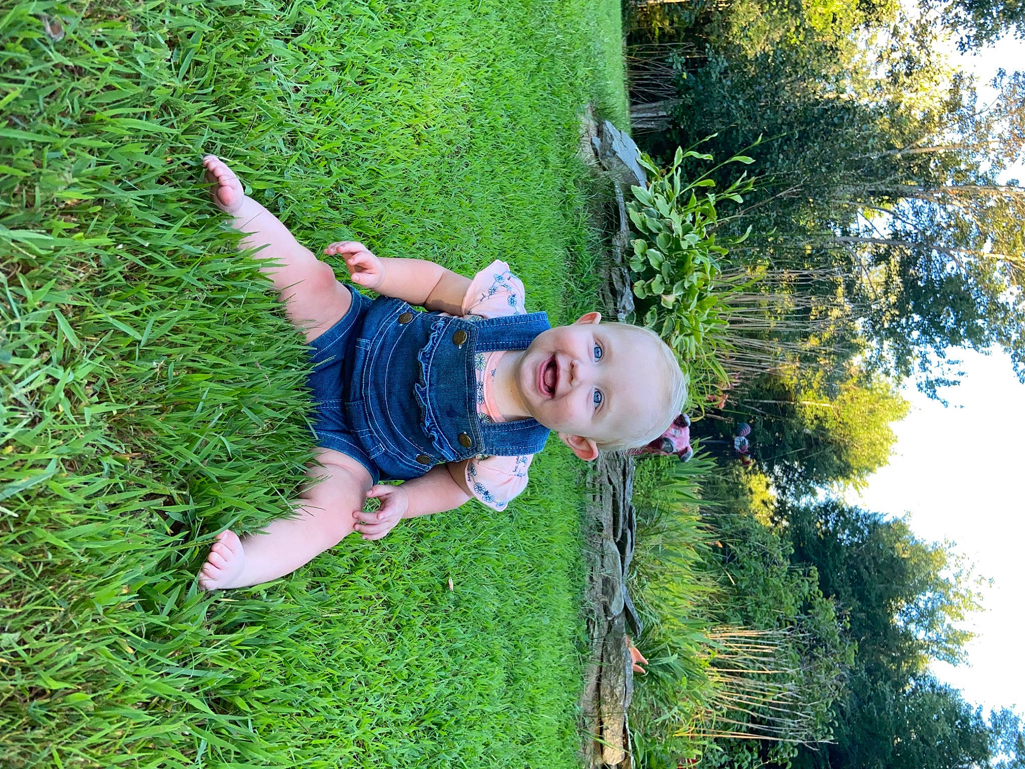 Daisy joined the competition — help win amazing prizes! baby, baby_toddler_clothing, electric_blue, fun, grass, grass_family, grassland, groundcover, happy, joy, lawn, leisure, meadow, people_in_nature, person, plant, shrub, smile, terrestrial_plant, toddler