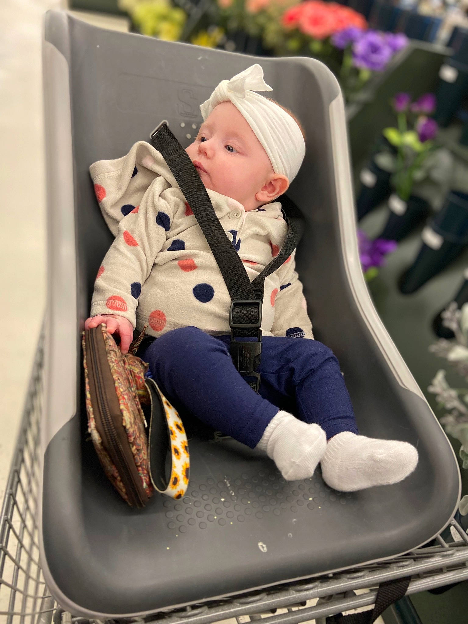 Daisy joined the competition — help win amazing prizes! auto_part, baby, baby_products, baby_toddler_clothing, cap, child, comfort, fun, happy, hat, headwear, lap, leisure, person, plant, product, recreation, shoe, sitting, sleeve