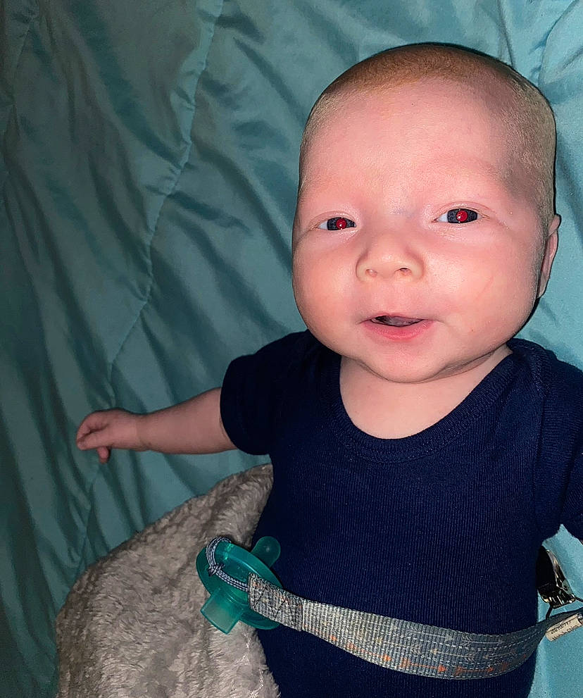 Tanner joined the competition — help win amazing prizes! azure, baby, baby_toddler_clothing, cheek, eye, eyebrow, finger, head, human_body, iris, lip, mouth, neck, nose, organ, outerwear, person, skin, sleeve, smile