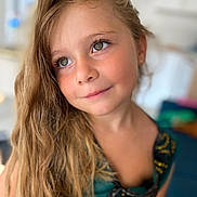 élyne a rejoint le concours — aidez-le/la à gagner de superbes lots ! blonde, bodypart, child, clothing, dress, eveningdress, face, female, finger, girl, hair, hand, happy, head, neck, person, photography, portrait, skin, smile