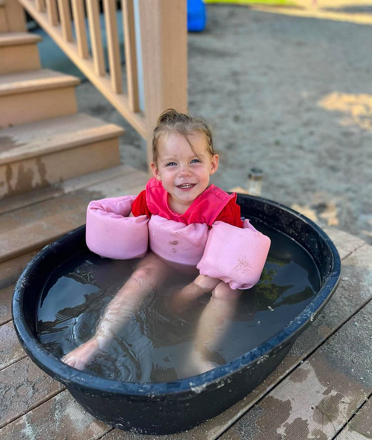 Chandler joined the competition — help win amazing prizes! auto_part, automotive_tire, automotive_wheel_system, baby, baby_toddler_clothing, child, circle, eye, face, fun, hair, happy, head, joy, leisure, person, recreation, sitting, smile, toddler
