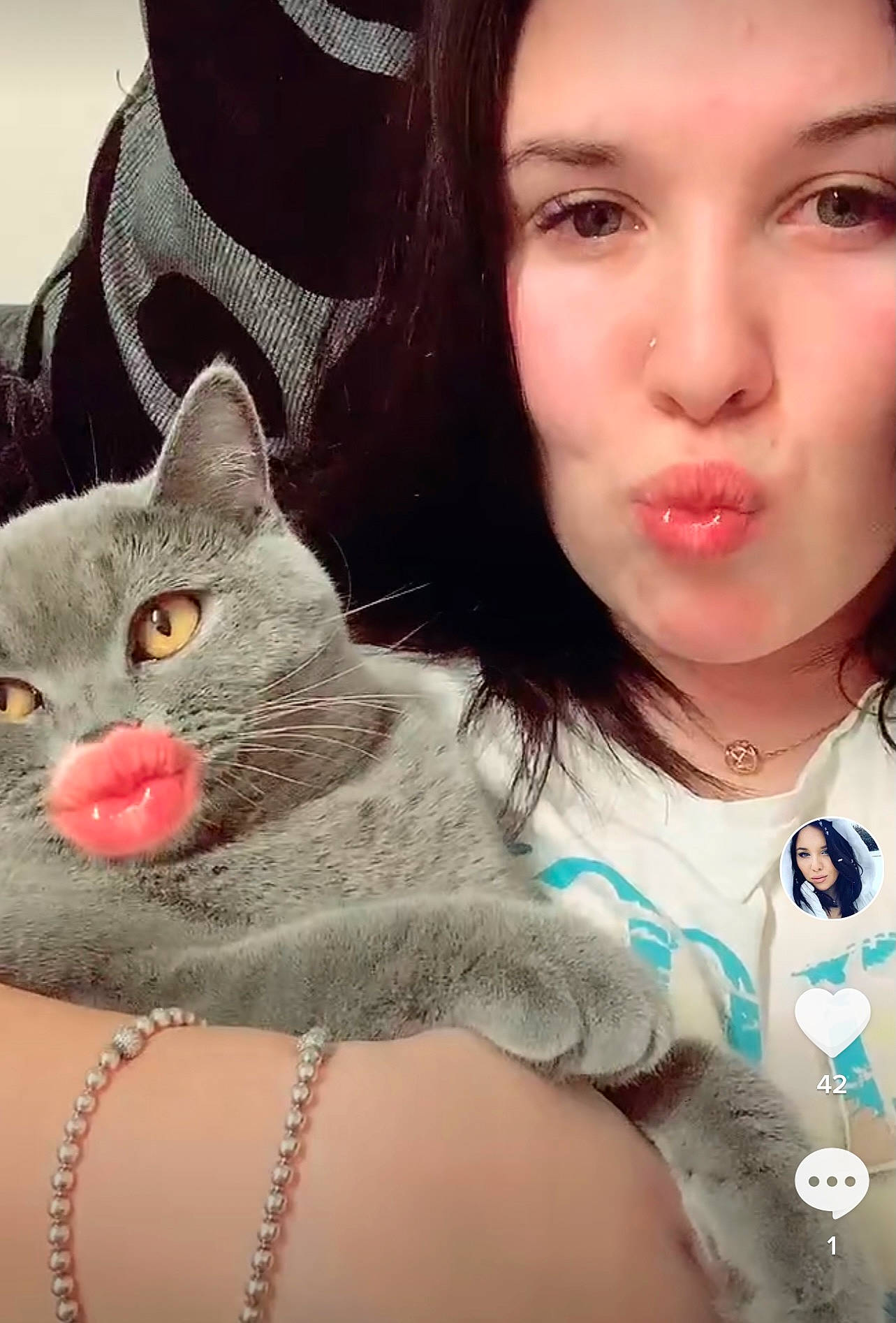 Sasa joined the competition — help win amazing prizes! carnivore, cat, ear, eye, eyebrow, eyelash, facial_expression, felidae, gesture, happy, human, iris, jaw, lip, mouth, neck, nose, skin, small_to_medium_sized_cats, whiskers