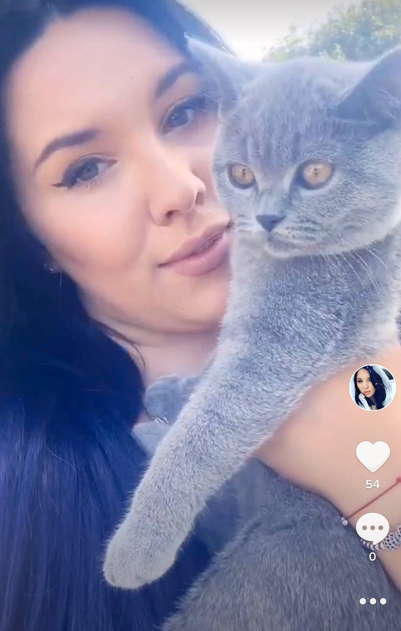 Sasa is registered to the contest to win money with this photo: azure, carnivore, cat, domestic_short_haired_cat, ear, electric_blue, eyelash, felidae, fur, gesture, hand, happy, iris, organ, paw, russian_blue, selfie, small_to_medium_sized_cats, snout, whiskers