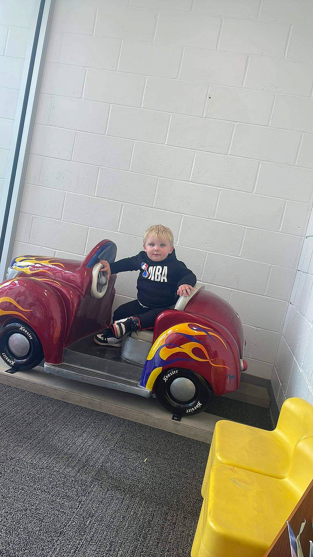 Aden is registered to the contest to win money with this photo: asphalt, auto_part, automotive_design, automotive_exterior, automotive_tire, automotive_wheel_system, car, classic, classic_car, fender, fun, hat, luggage_and_bags, mode_of_transport, motor_vehicle, person, rolling, tire, vehicle, vehicle_door