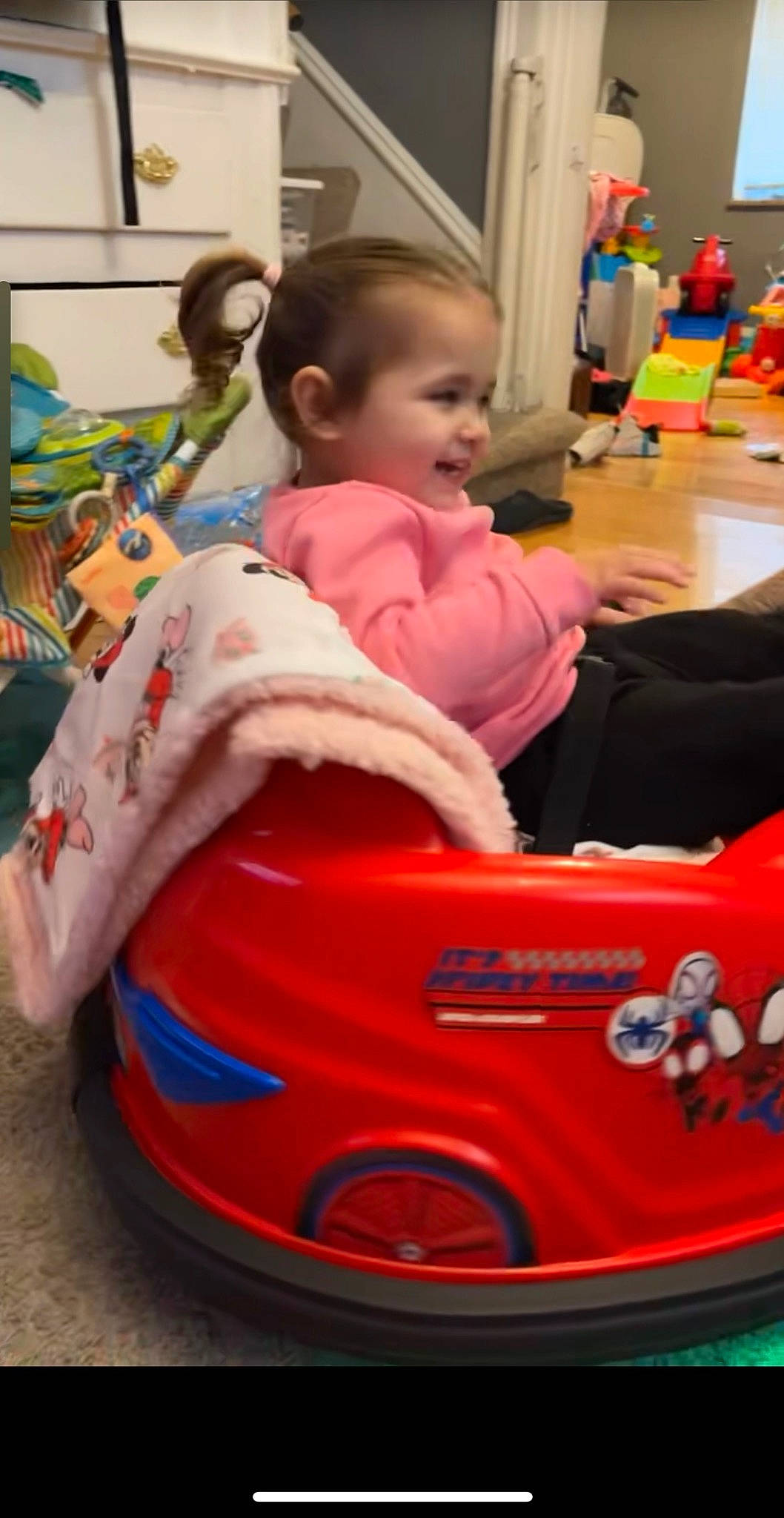 Alyvia is registered to the contest to win money with this photo: baby, baby_playing_with_toys, baby_products, baby_toddler_clothing, baby_toys, cheek, child, event, flooring, fun, happy, head, leisure, person, play, riding_toy, sitting, smile, toddler, toy