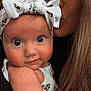 Sosie joined the competition — help win amazing prizes! baby, child, woman, headband, face, eyes, skin, hair, arm, holding, affection, closeup, portrait, love, family, cute, smile, clothing, indoor, person