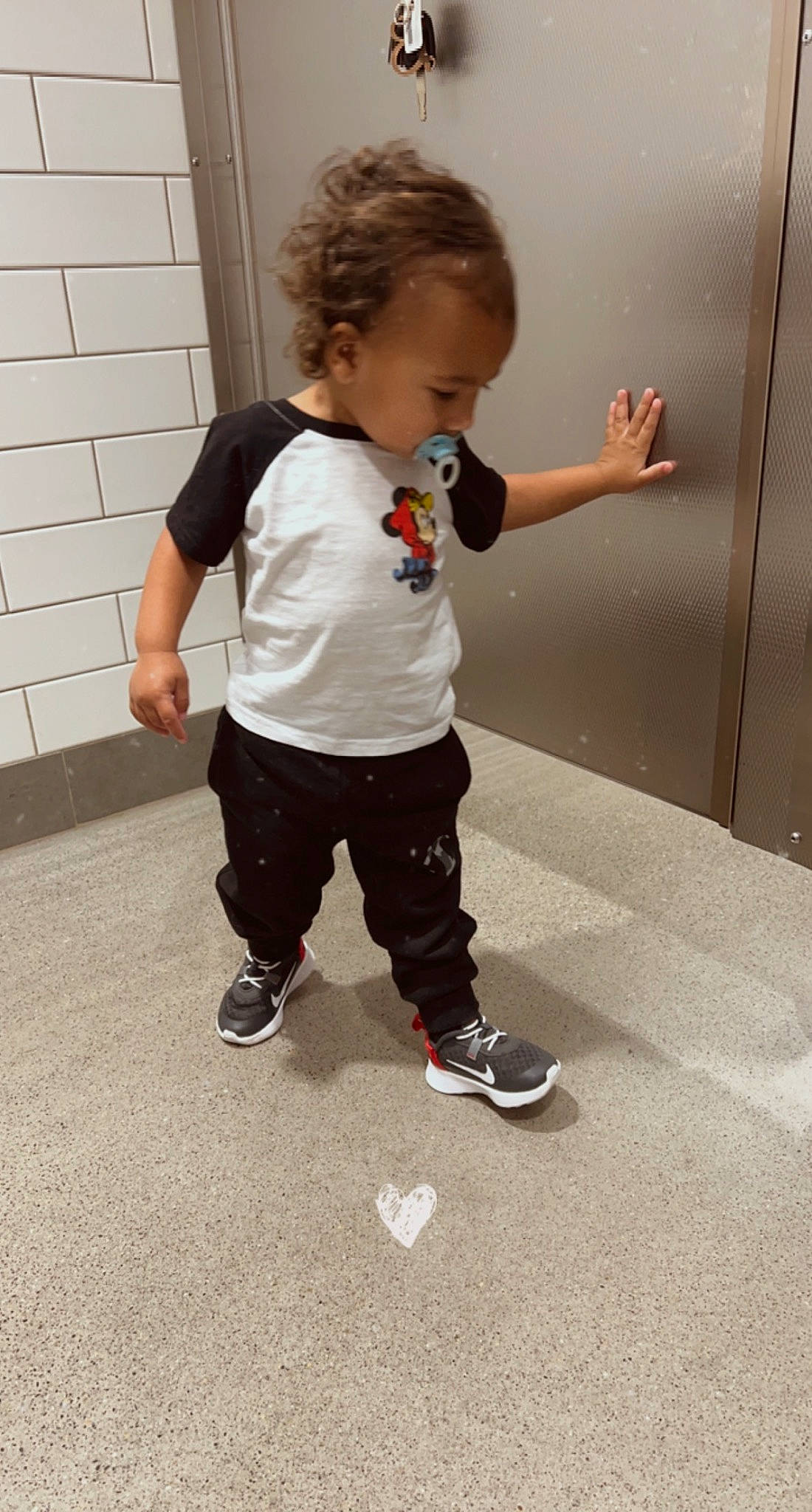 Traycen joined the competition — help win amazing prizes! active_pants, baby_toddler_clothing, balance, child, eye, floor, flooring, foot, fun, gesture, happy, human_leg, joint, knee, leg, person, play, sleeve, sweatpant, t_shirt