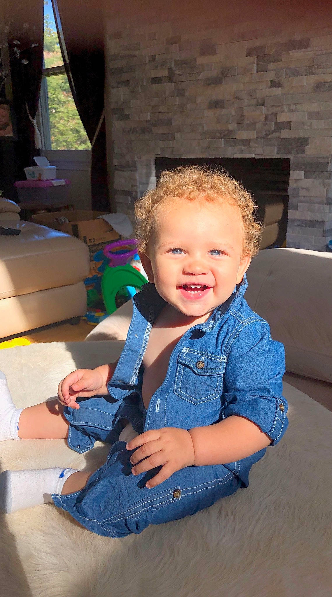 Jerimiah joined the competition — help win amazing prizes! child, denim, jeans, person, sitting, toddler