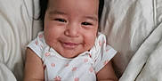 Azriella joined the competition — help win amazing prizes! baby, bed, blanket, child, comfort, cozy, cute, expression, face, family, hand, happy, holding, infant, love, person, skin, sleepwear, smiling, toddler
