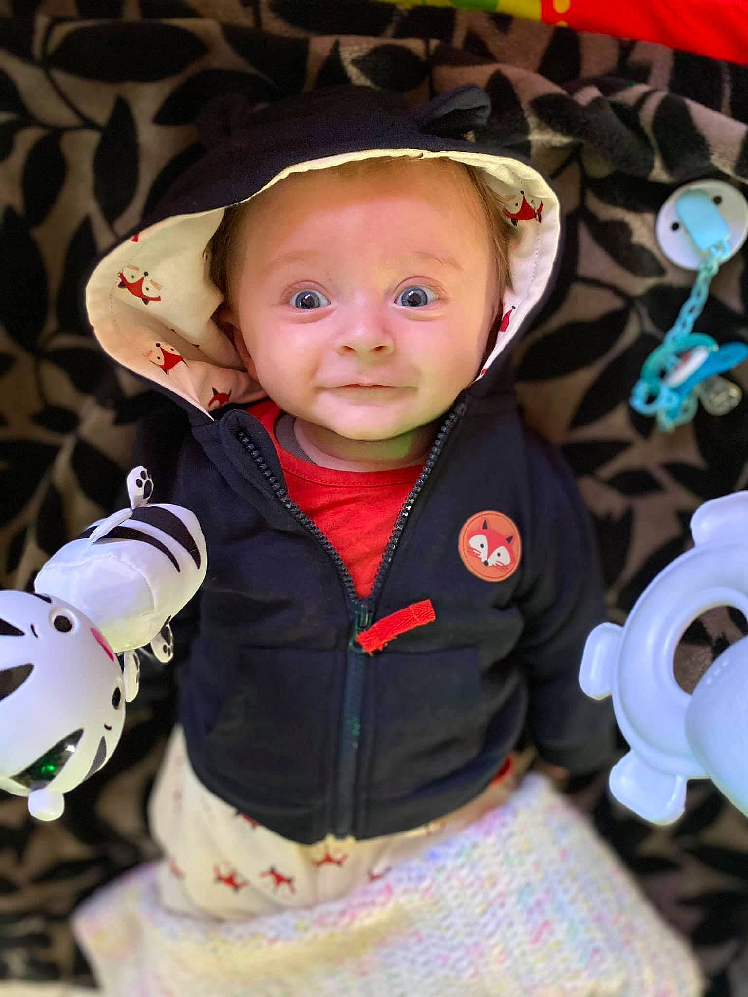 Félix a rejoint le concours — aidez-le/la à gagner de superbes lots ! baby, baby_toddler_clothing, cheek, child, cool, eye, fun, hand, happy, head, headgear, jacket, mammal, outerwear, person, pink, skin, sleeve, standing, toddler